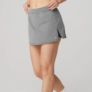 Alo micro houndstooth tennis skirt